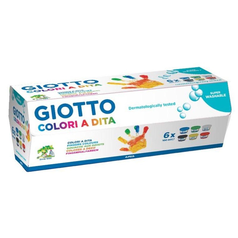 Coffret de 6 pots de peinture à doigts Giotto