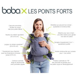 Porte bébé physiologique BOBA X black