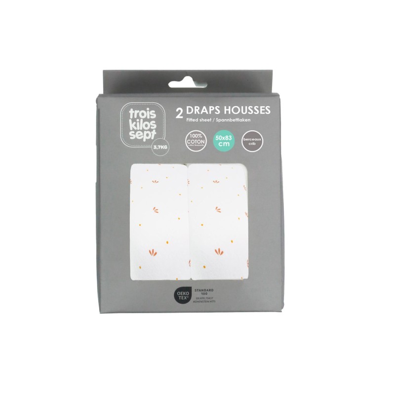 Lot de 2 draps housse pour cododo