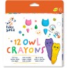 Pack 12 crayons Hibou