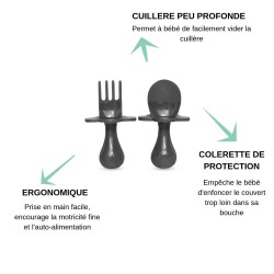 Lot de 2 couverts apprentissage GRABEASE
