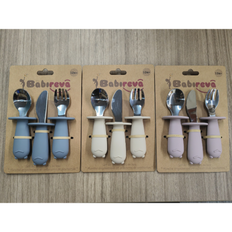 Set de 3 couverts enfant en inox