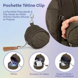 Sac à dos à langer avec pochette de change amovible