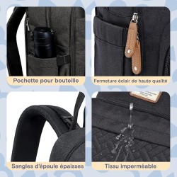 Sac à dos à langer avec pochette de change amovible