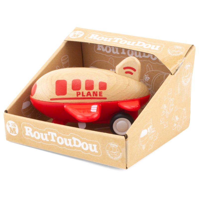 Véhicule avion en bois et sonore
