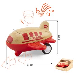 Véhicule avion en bois et sonore
