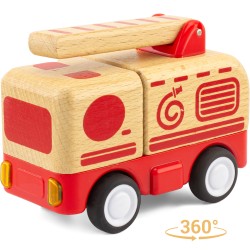 Jeu camion de pompier bois sonore