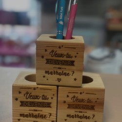 Pot à crayons en bois...