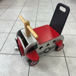 Avion pousseur en bois