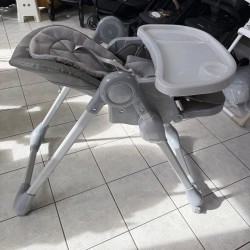 Chaise haute allongeable grise bb confort
