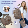 Sac à dos à langer avec pochette de change amovible