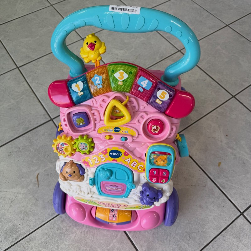 Pousseur musical rose Vtech