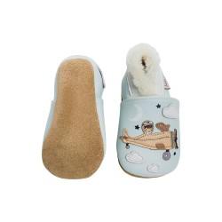 Chausson cuir FOURRE Lait et Miel