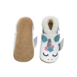 Chausson cuir FOURRE Lait et Miel