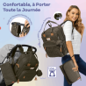 Sac à dos à langer avec pochette de change amovible