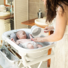 Baignoire pliante sur pied et ses accessoires