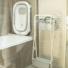 Baignoire pliante sur pied et ses accessoires