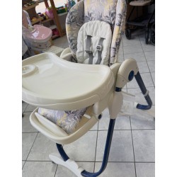Chaise haute allongeable fleurie
