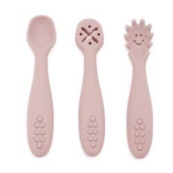 Set de 3 couverts d'apprentissage silicone