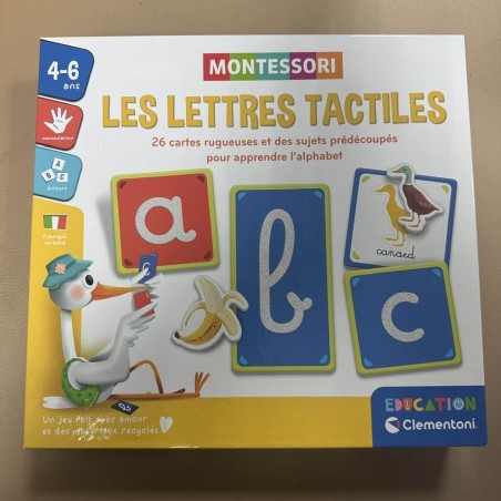 Jeu lettres tactiles